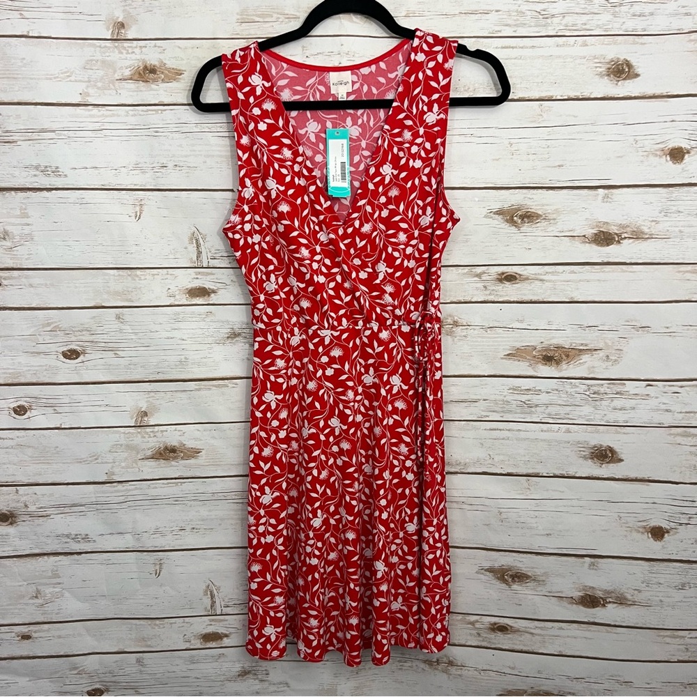 Kaileigh Stitch Fix Red Jade Knit Fashion Wrap Tank Dress NWT